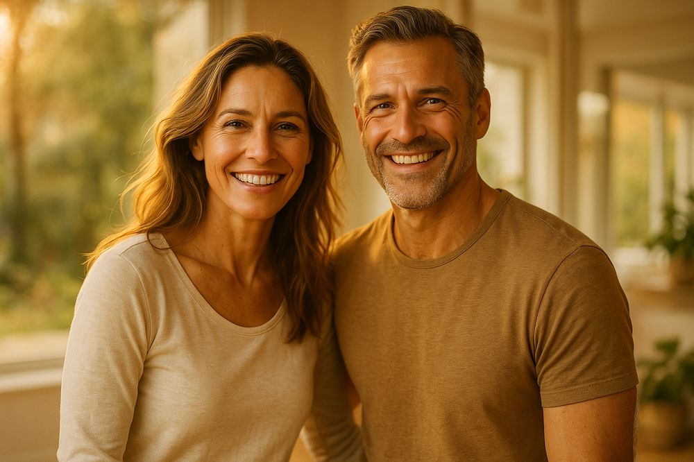 A healthy couple, feeling like themselves again